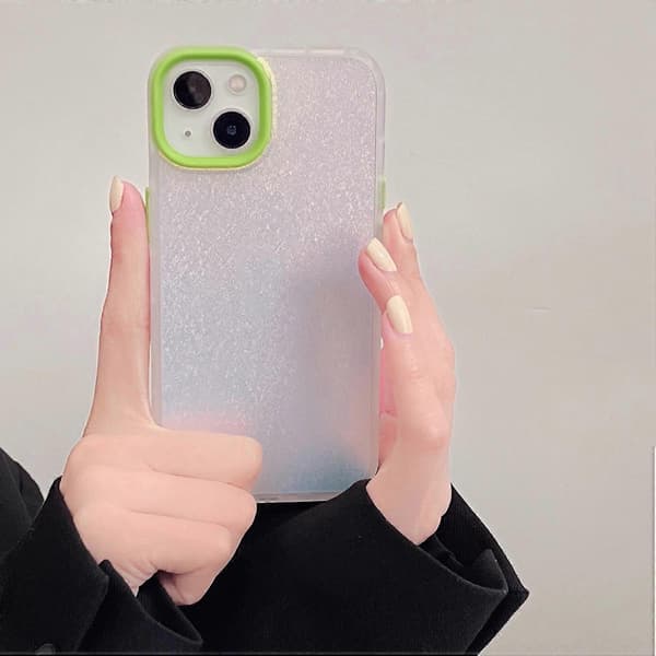 For iPhone 13 Pro Laser Perlemorsglitter Telefondeksel