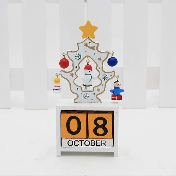 Julekalender i tre som borddekorasjon