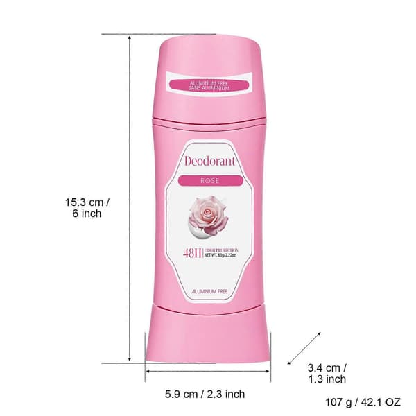 Mild Alkoholfri Deodorantstick för Känslig Hud, Oparfymerad 48 Timmar Luktskydd
