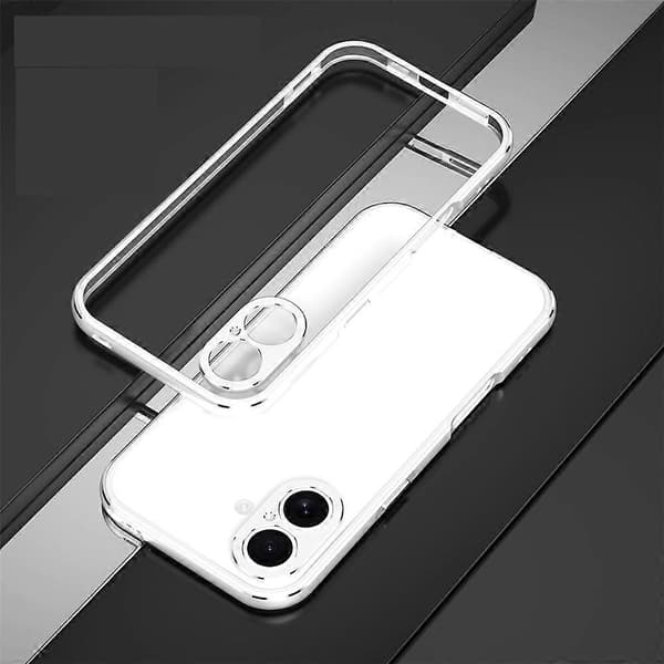 Kompatibel med iPhone 17 Bumper Case Ramfodral utan baksida med linsskydd