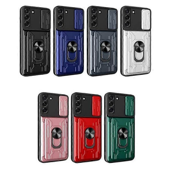 För Samsung Galaxy S22+ / S22 Plus 5G Sliding Camshield Card Phone Case