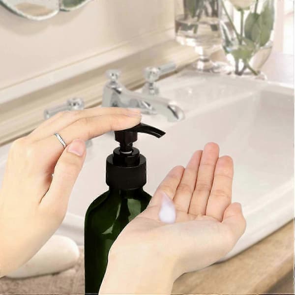 2-pack 500 ml påfyllningsbara lotionflaskor med pump, idealiska för förvaring av schampo, duschgel och kroppstvätt
