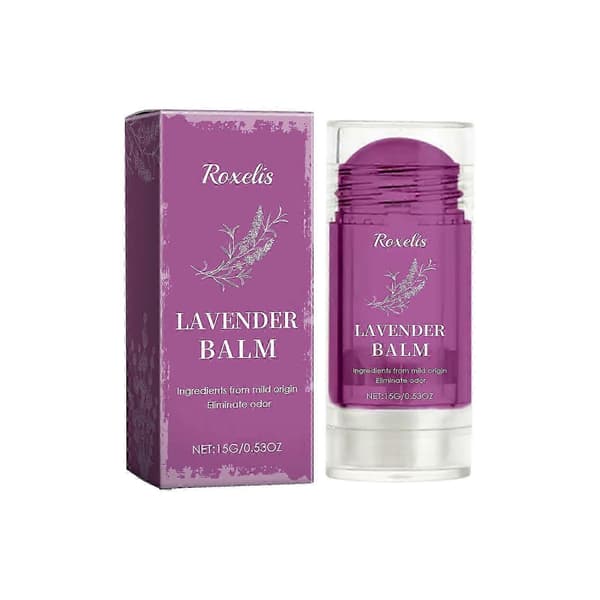 Lavendel Fast Duftbalsam - Bærbar, Langvarig Blomsterduft til Kvinder, 15g