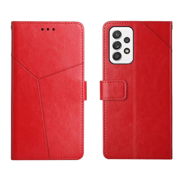 For Samsung Galaxy A73 5G Y Stitching Horizontal Flip Leather Phone Case