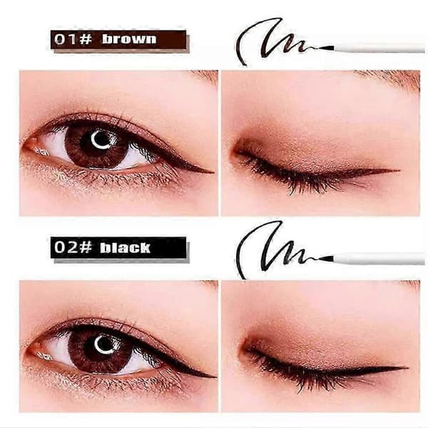 2-pack Smudge-Proof, Waterproof, Long-Lasting Eyeliner Pen (Black)