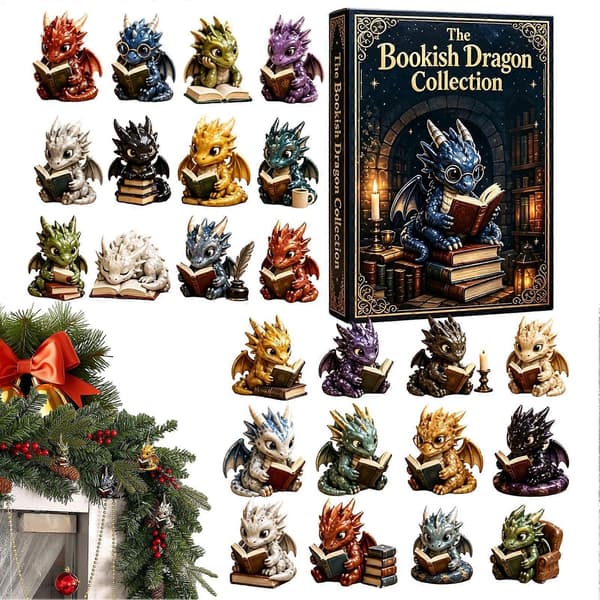 Akryl Drage Jule-nedtellingskalender 24 dagers pynt Drage-tema Adventspynt Julegave