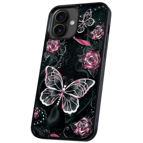 iPhone 16 - Deksel/Mobildeksel Sommerfugler