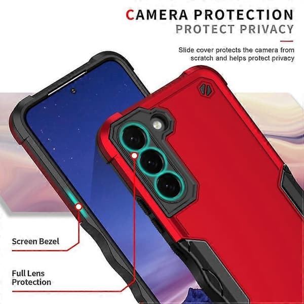 Til Samsung Galaxy S22 5G Sklisikkert pansertelefondeksel
