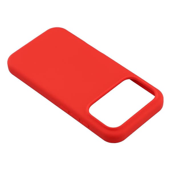 Solid silikon støtsikkert deksel til iPhone 17 Pro (Rød, Rød)