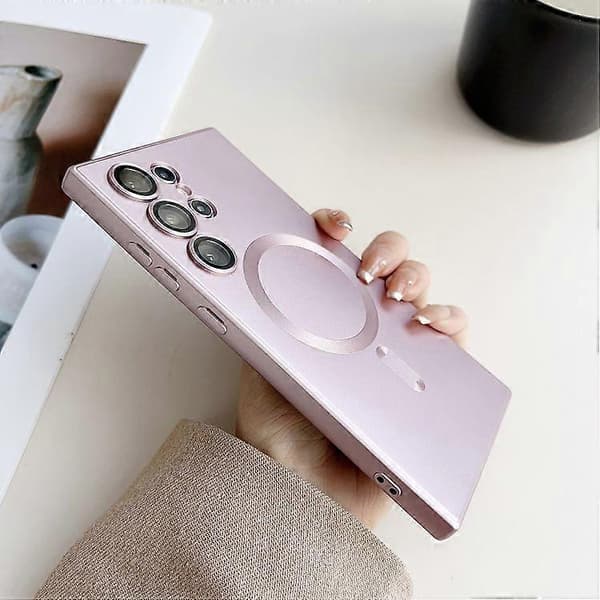För Samsung Galaxy S20 FE Metallic Paint Magsafe Liquid TPU Phone Case