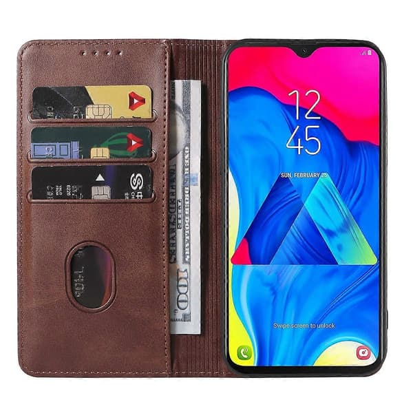 För Samsung Galaxy M10, A10 magnetiskt läderfodral