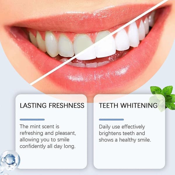 Oralhoe Mint Brightening Toothpaste Tablet, Oral Deodorizer Fresh Breath Portable Toothpaste Chewable Tablet