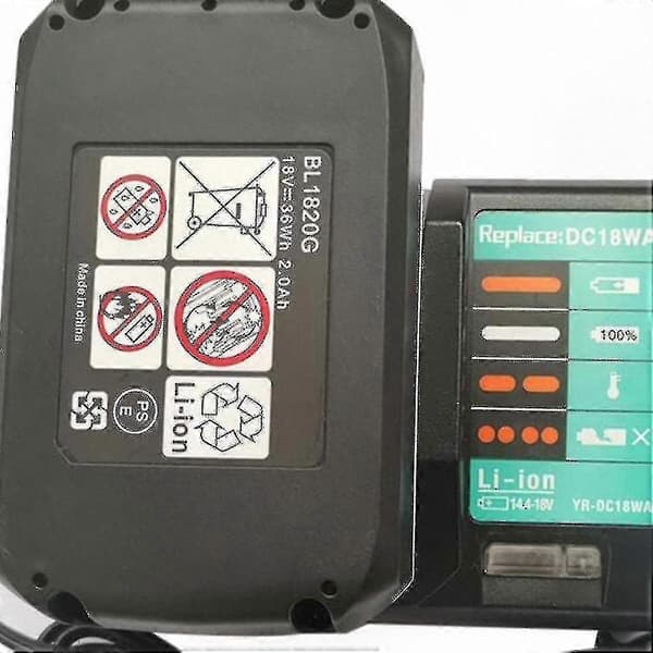 Batterilader for 14,4V-18V elektroverktøybatterier
