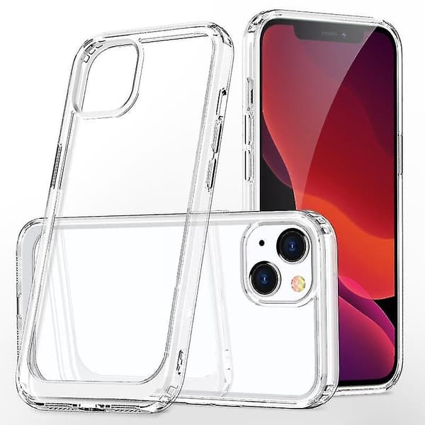För Iphone 13 Mini Kristallklar Stötsäker Pc + Tpu Skyddsfodral (transparent)