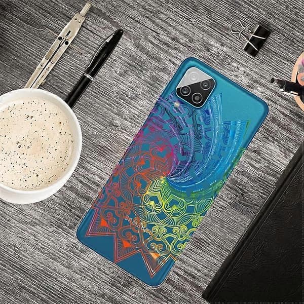 För Samsung Galaxy M32 4G Gradient Lace Transparent TPU Phone Case