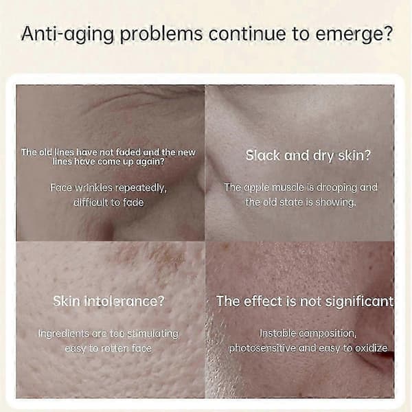 3 stk Retinol Ansiktskrem 5 sekunder Rynkefjerner, Umiddelbar Anti-Aging Hudoppstramming