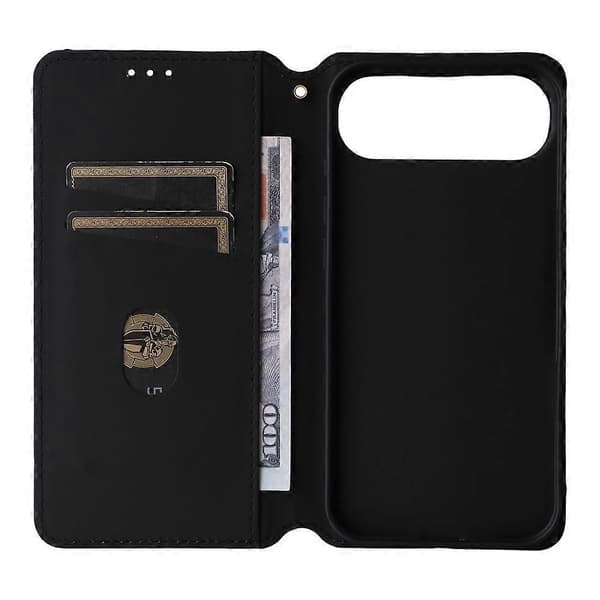Compatible For iPhone 17 Air Case Wallet Rhombus Embossed Leather Phone Cover