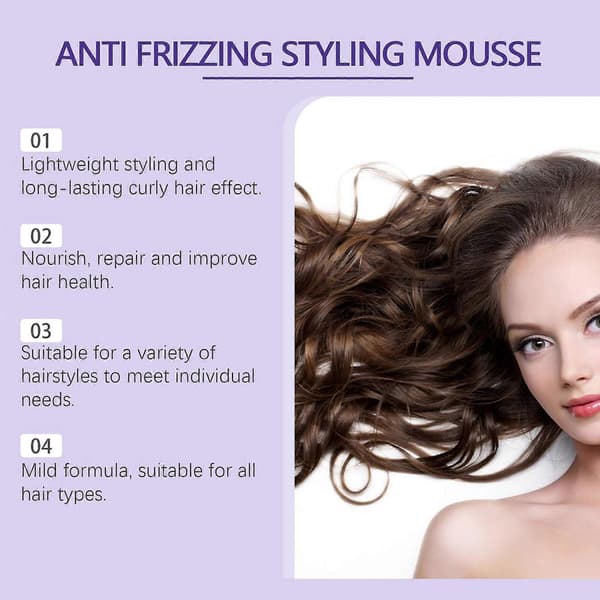 Volumizing Curl Defining Mousse Inneholder Bivoks, Vitamin E og Avokadoolje