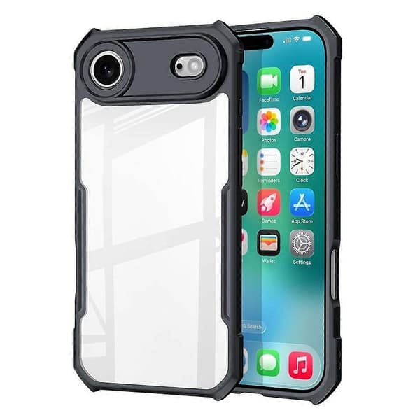 XUNDD Compatible For iPhone 17 Air Case Shockproof TPU + Acrylic Clear Back Phone Cover