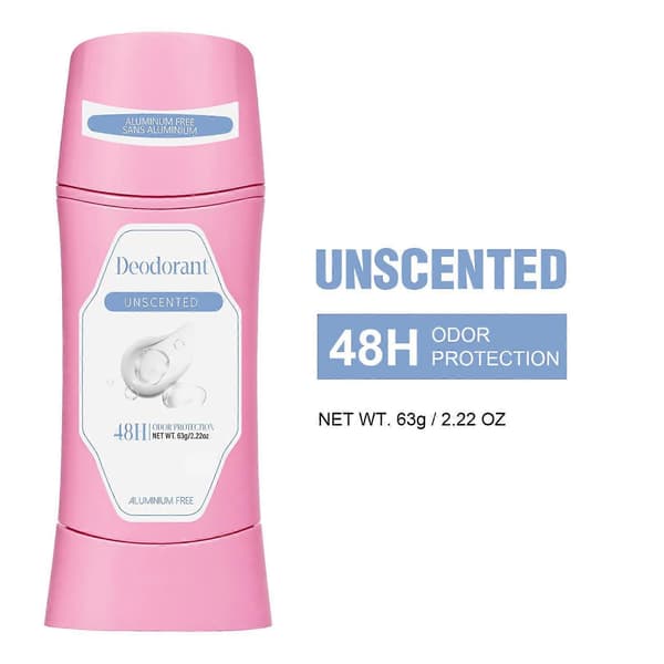 Mild Alkoholfri Deodorantstick för Känslig Hud, Oparfymerad 48 Timmar Luktskydd