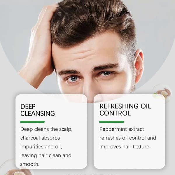 Mænds trækul olie fjernelse shampoo
