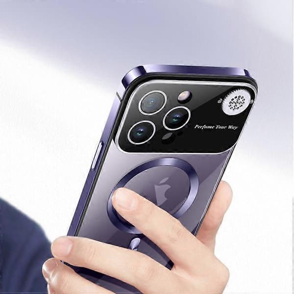 För iPhone 15 Aromaterapi MagSafe Magnetiskt Mobilskal