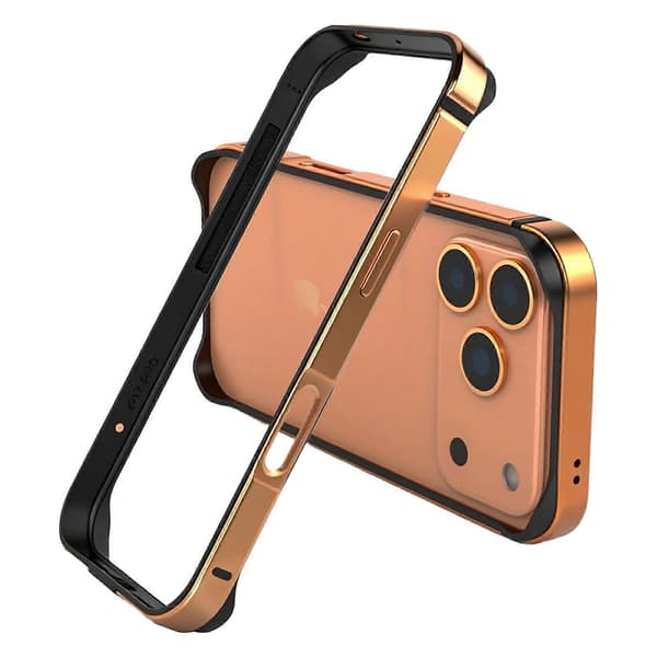 För iPhone 17 Pro Bumperfodral Aluminiumlegering TPU Anti-fall Skyddsram Telefonfodral
