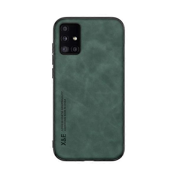 För Samsung Galaxy A71 Skin Feel Magnetic Leather Back Phone Case