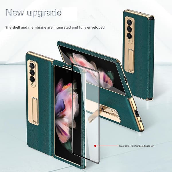 Cross Texture Hinge -puhelinkotelo Samsung Galaxy Z Fold4:lle