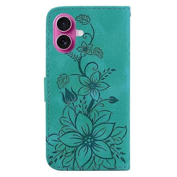 iPhone 17 Lily preget skinntelefondeksel
