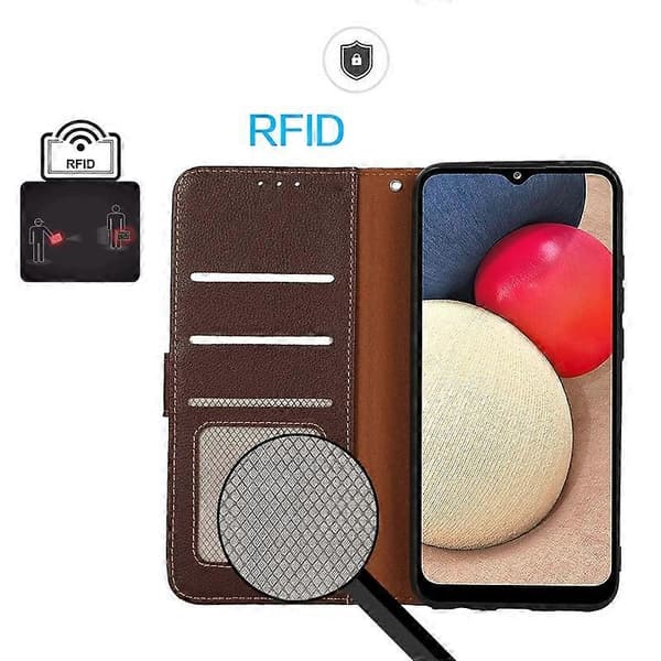 For Samsung Galaxy A05 KHAZNEH Litchi Texture Leather RFID Phone Case