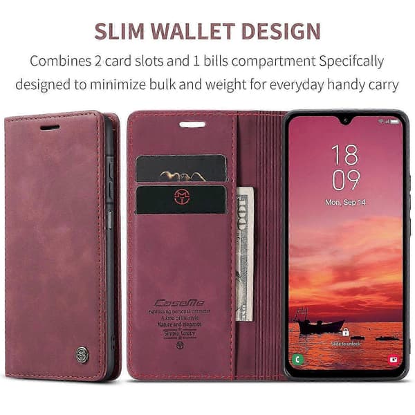 För Samsung Galaxy A17 5G Plånboksfodral PU Läder Telefonfodral Stativ