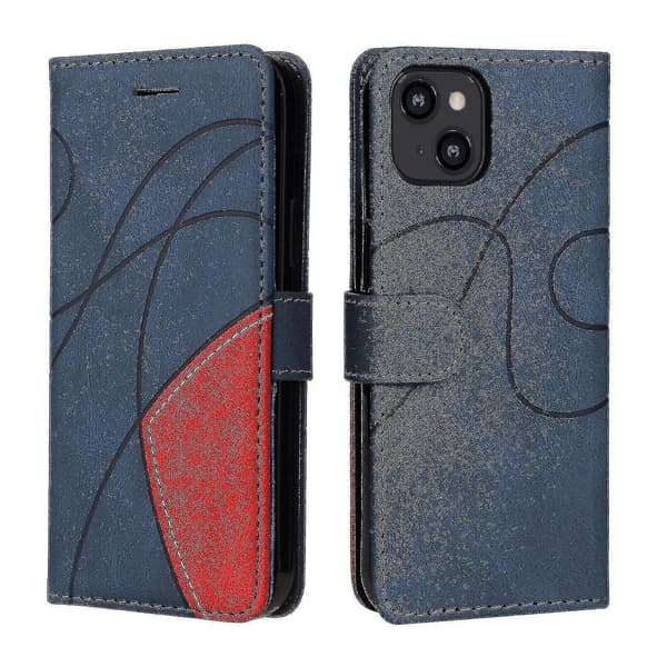 Iphone 13 Fodral Kort PU-Hållare Läder Plånboksfodral - Blå