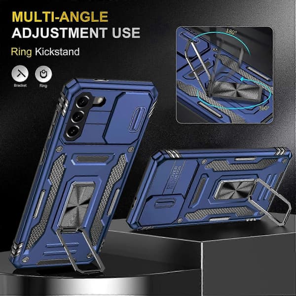 För Samsung Galaxy S21+ 5G Armor PC + TPU Camera Shield Phone Case
