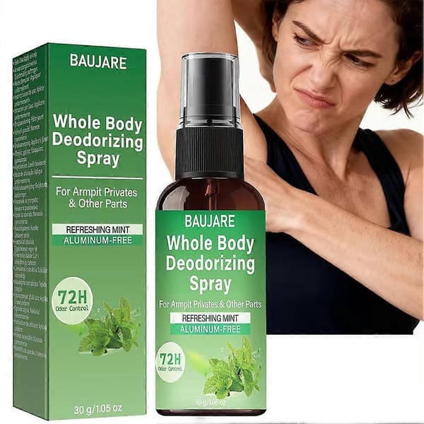 Mint Body Deodorizing Spray - 30ml Aluminiumfri