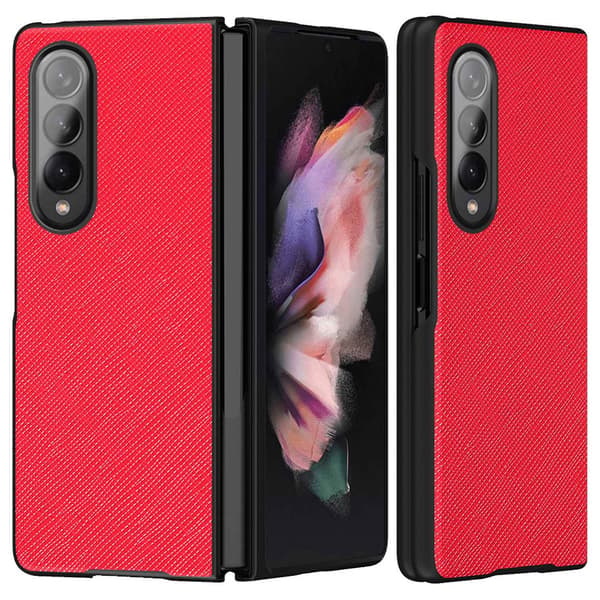 For Samsung Galaxy Z Fold4 5G Cross Phone Case Rubberized Coated PC Durable Phone Cover Shell
