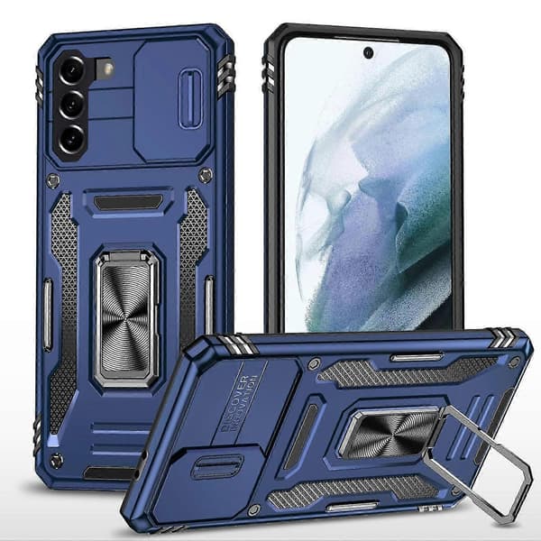 För Samsung Galaxy S21+ 5G Armor PC + TPU Camera Shield Phone Case