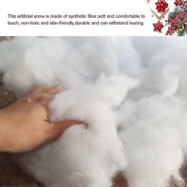 Julefiber kunstig sne - Fluffy indendørs dekoration