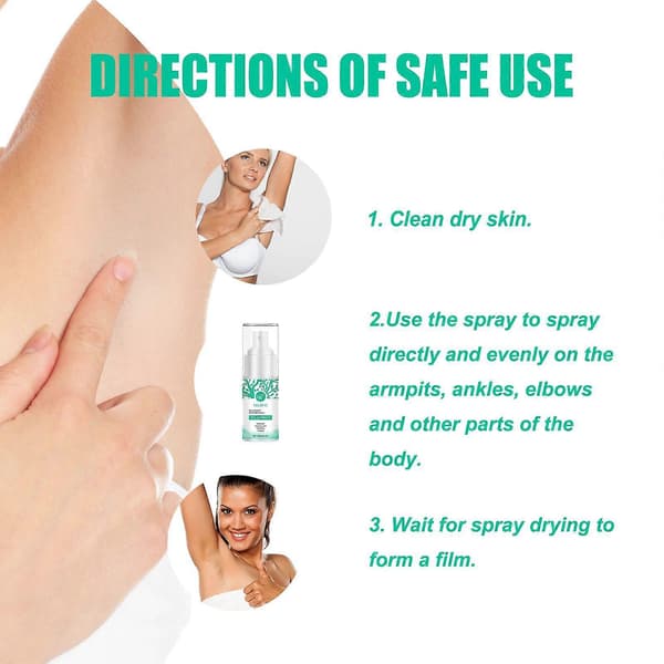 Grønn te deodorant spray for under armene, langvarig lett duft deodorant forfriskende deodorant spray
