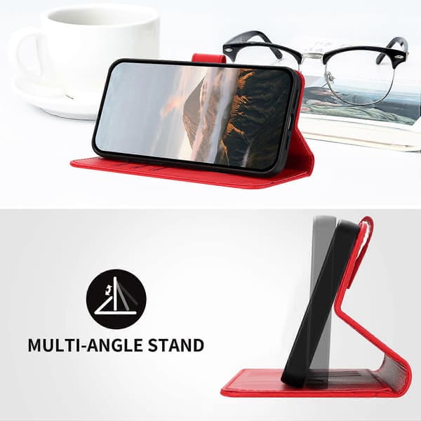 Kompatibel med iPhone 17 Air Case Triangle Imprint Läder Telefonfodral med Snodd