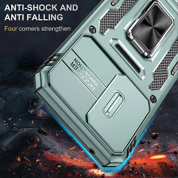 For Samsung Galaxy A54 Armor PC + TPU Camera Shield Phone Case