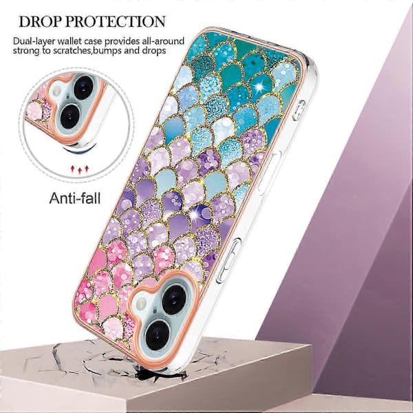 Galvanisering TPU-deksel til iPhone 16