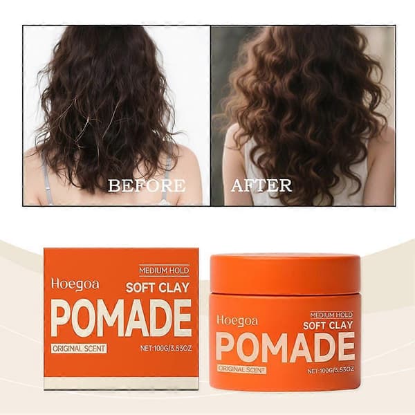 Blød Ler Pomade Original Duft, Blød Hår Ler Pomade, Ler Styling Hår M69C