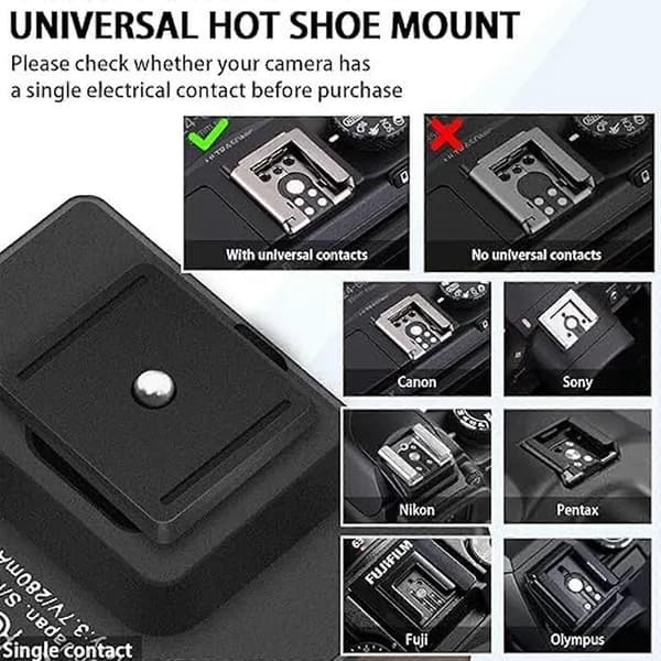 Mini Genopladelig Kamera Flash Lys Speedlite Til Ricoh GR3 /Canon/Sony (Sort)
