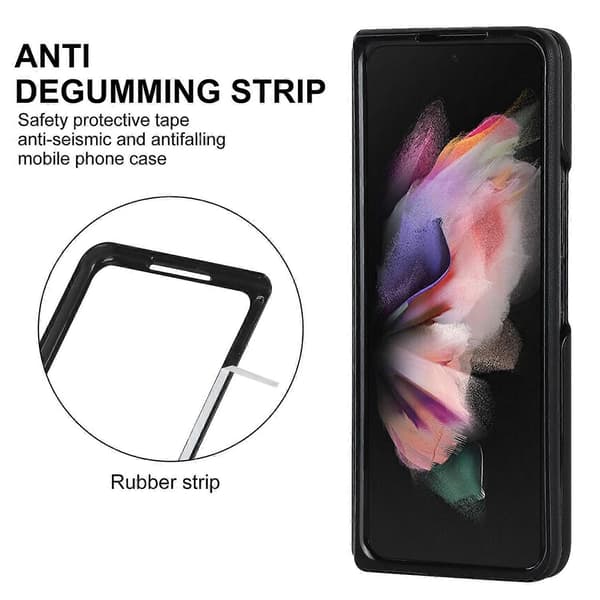 Til Samsung Galaxy Z Fold3 Rhombisk Mikrofiber Sammenleggbart Telefondeksel