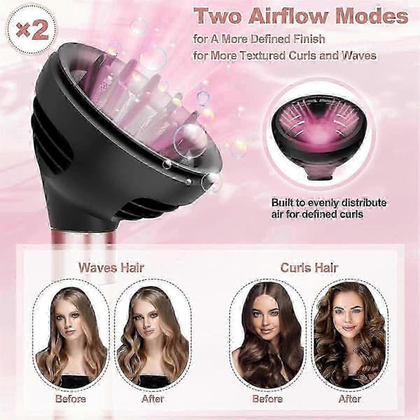 Dyson Airwrap Wave Curl Diffuser & Pre-Styler til forbedrede krøller - Sort