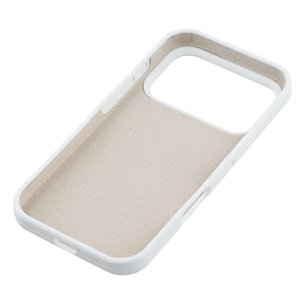 För iPhone 17 Pro Mobiltelefonfodral Solid Silikon Stötsäkert Mobiltelefon Baksida (Vit, Vit)
