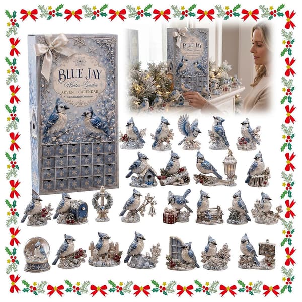 Blue Jay Julekalender – 24 dages vinterhave – til ophæng på juletræet