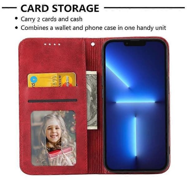 För Samsung Galaxy A25 Cubic Grid Kalvstruktur Magnetiskt Läderfodral