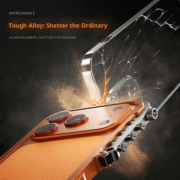 Kompatibel med iPhone 17 Pro Max Bumper Case Ramme i aluminiumlegering Telefonbeskyttelse